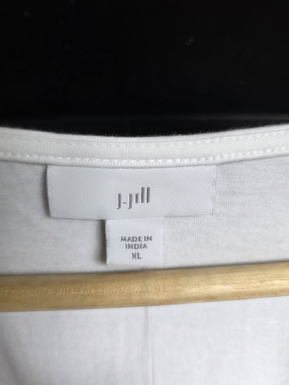 NWT J.Jill Cotton Blend Wrap V Neck Top White XL - Picture 5 of 8